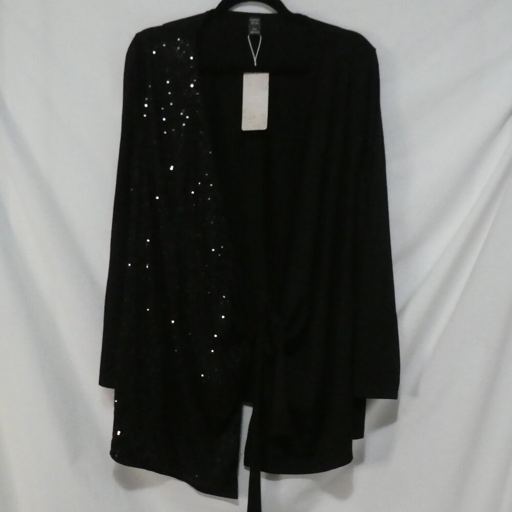 EMERY ROSE | 2XL | Black Sequin Embellished Cardigan | NWT